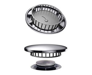 chrome cherry tub flo stainless steel hair catcher for shower, tub, and sink drains - fits most drains with no installation