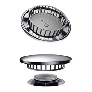 Chrome Cherry Tub Flo Stainless Steel Hair Catcher for Shower, Tub, and Sink Drains - Fits Most Drains with No Installation