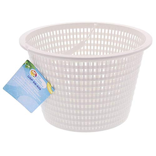 U.S. Pool Supply Swimming Pool Plastic Skimmer Replacement Basket (Set of 2) - Remove Leaves and Debris - 8" Top, 5.5" Bottom, 5" Deep - Not Weighted