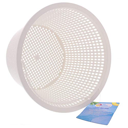 U.S. Pool Supply Swimming Pool Plastic Skimmer Replacement Basket (Set of 2) - Remove Leaves and Debris - 8" Top, 5.5" Bottom, 5" Deep - Not Weighted