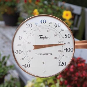 Taylor 480BZ Heritage 8.5" Dial Outdoor-thermometers, Copper