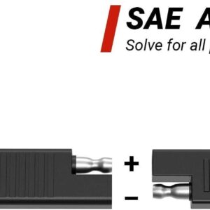 SolarEnz Camper Plug Adapter 2 Pin Power Industrial Circular to SAE Adapter Solar Cable Solar Panels for RV,Forrest River RV with Solar Plug Outlet Suitcase LP-20 Waterproof Solar Panel Connector