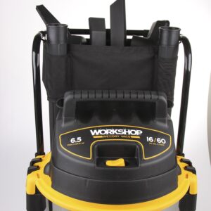 WORKSHOP Wet/Dry Vacs WS1600SS Stainless Steel 6.5-Peak Wet Dry Vacuum Cleaner, 16 Gallon w/ attachment and hose