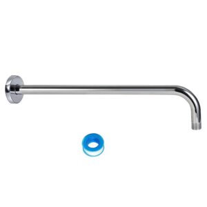 nearmoon shower arm, extra fixed arm with flange, stainless steel wall-mounted showerhead arm (15 inch, chrome finish)