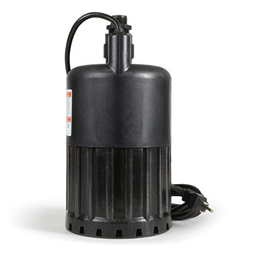 WaterAce WA80UP Submersible Utility Pump, 1/2 HP, Black