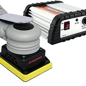 AirVANTAGE 3" x 4" Palm-Style, Industrial-Grade Electric Sheet Sander Kit with Power Supply NON-VACUUM (NV Kit: Hook & Loop)