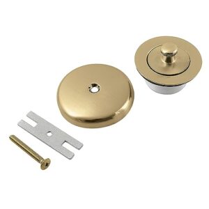 kingston brass dlt5301a7 lift & turn tub drain kit, brushed brass, 3.13 x 3.13 x 2.75