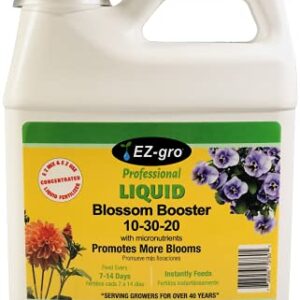 Flower Food by EZ-gro | 10-30-20 Blossom Booster is a Plant Food for all Blooming Plants | This Plant Fertilizer is both E Z to MIx and E Z to Use because it is a Liquid Plant Food