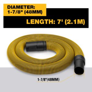 DeWalt DXVA19-2500 Ultra Durable Vacuum Hose Shop Vacuum Accessories 1-7/8", Yellow