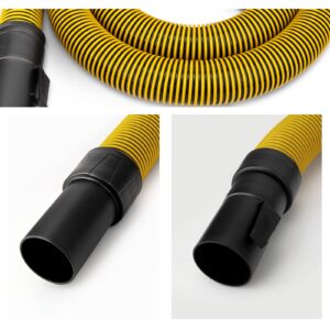 DeWalt DXVA19-2500 Ultra Durable Vacuum Hose Shop Vacuum Accessories 1-7/8", Yellow