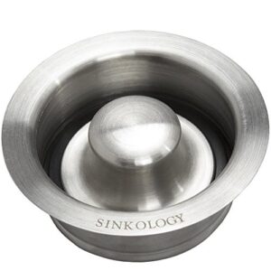 sinksense 3.5" disposal flange drain with stopper, stainless steel