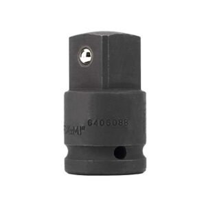 genius tools 3/4" drive impact adapter with steel ball, 3/4"f × 1"m, cr-mo steel - 640608b
