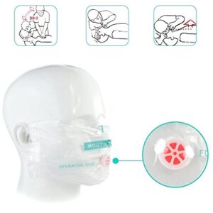 LSIKA-Z 25pcs CPR Face Shield Mask Keychain Keying CPR Face Shields Pocket Mask For First Aid or CPR Training (Red-25)