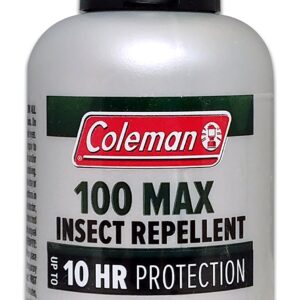 Coleman Max 100% Deet Insect Repellent - 4 oz Pump - Pack of 2 - w/ (6) Healthandoutdoor Hand WipesQ