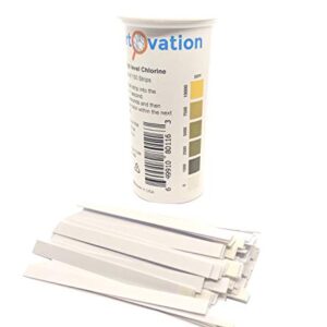 Extra High-Level Chlorine Test Strips, 0-10,000 ppm [Vial of 100 Strips]