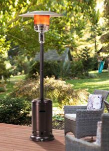 sunjoy lawrence floor-standing patio heater, 88", bronze hammered finished