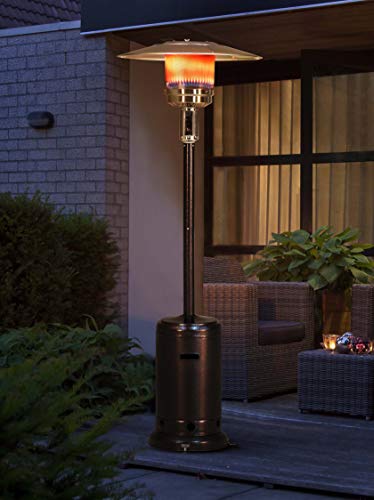 Sunjoy Lawrence Floor-Standing Patio Heater, 88", Bronze hammered finished