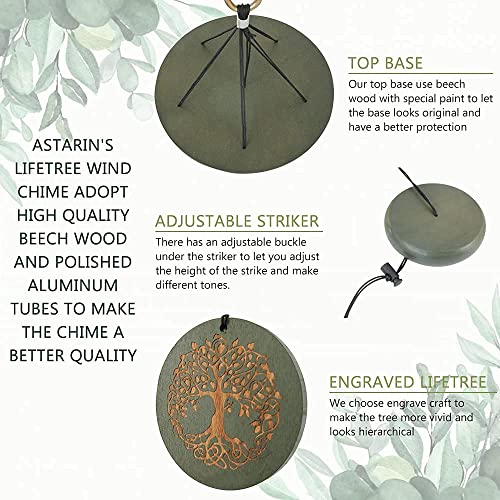 WindChimes Outdoor Deep Tone,Large Memorial Wind Chimes for Loss of Loved One Engrave Tree of Life,Sympathy Wind Chimes for Oouside, Gifts for Mother,Garden Home Yard Hanging Decor