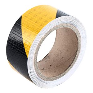 Homend 2" X 30 Feet Reflective Hazard Caution Stripe Tape Yellow And Black Waterproof (2" X 30 Feet)