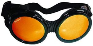 arcone the fly safety goggles - full coverage round lens (smoke lens with yellow/orange mirror finish)