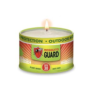 mosquito guard 12oz repellent candle - burns 35 hours, refreshing aroma, plant based citronella candles outdoor indoors
