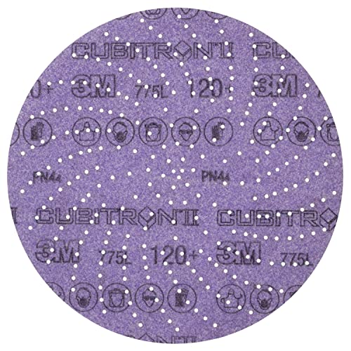 Cubitron Hookit Clean Sanding Film Disc 775L, 6 in, 15 Piece Multi-Pack Hook and Loop Sanding Discs for Paint Preparation and Removal, General Sanding, Refining, Blending, and Featheredge