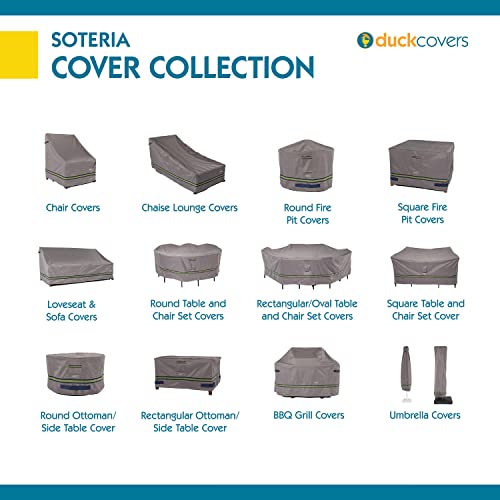 Duck Covers Classic Accessories Soteria Waterproof 26 Inch Square Patio Ottoman/Side Table Cover