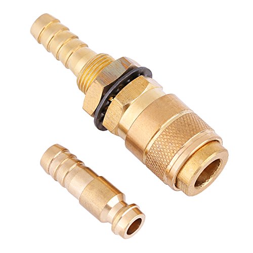 Akozon Water Cooled & Gas Adapter Quick Hose Connector Fitting for MIG TIG Welder Torch(Brass)