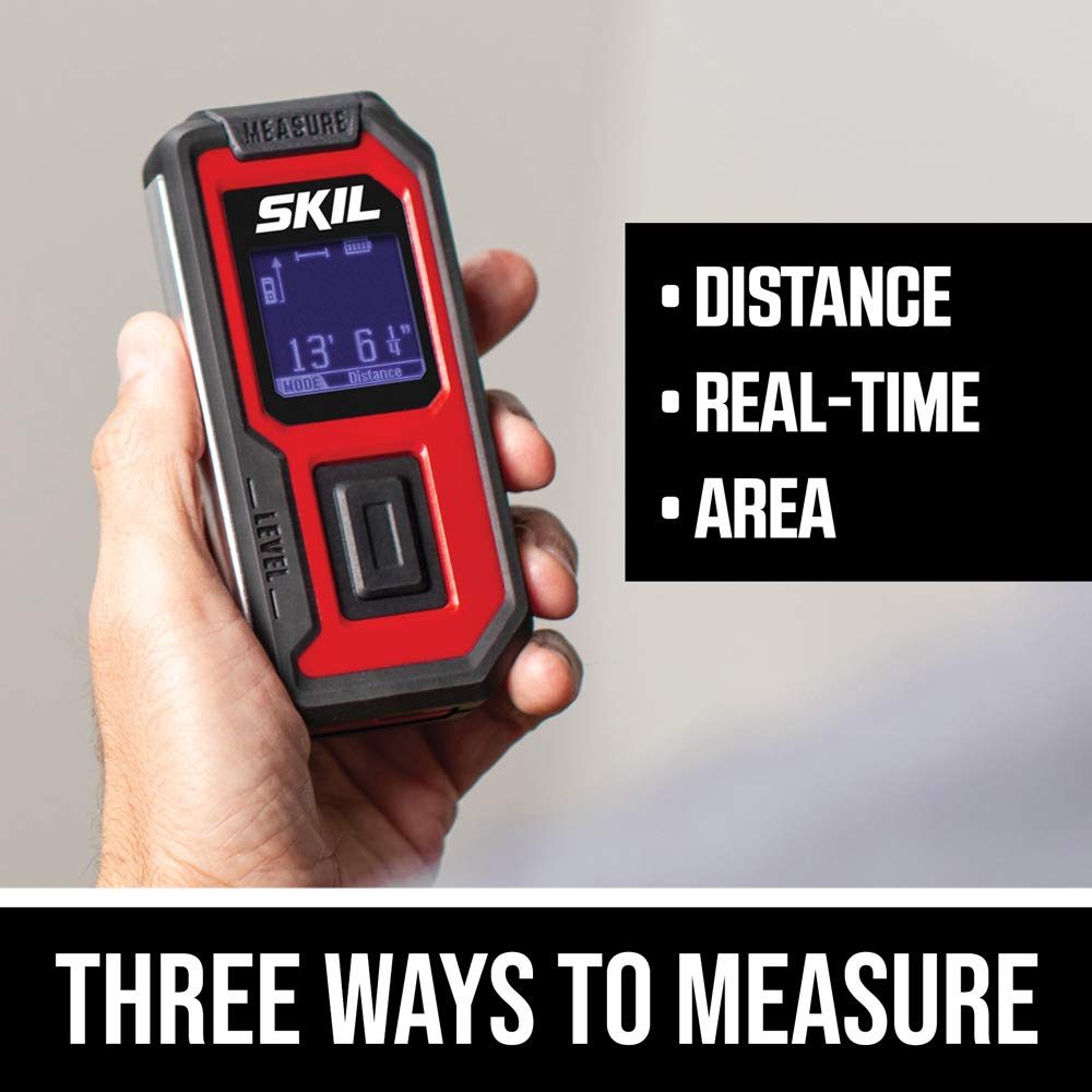 SKIL 2-Tool Combo Kit: PWRCore 12 Brushless 12V 1/2 Inch Cordless Drill Driver and 100 Foot Laser Distance Measurer and Level, Includes 2.0Ah Lithium Battery and PWRJump Charger - CB737501