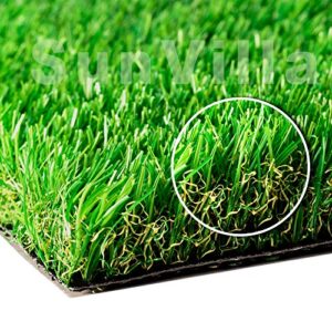sunvilla 4'x13' realistic indoor/outdoor artificial grass/turf, 4 ft x 13 ft =52 square feet, green/olive green/yellow