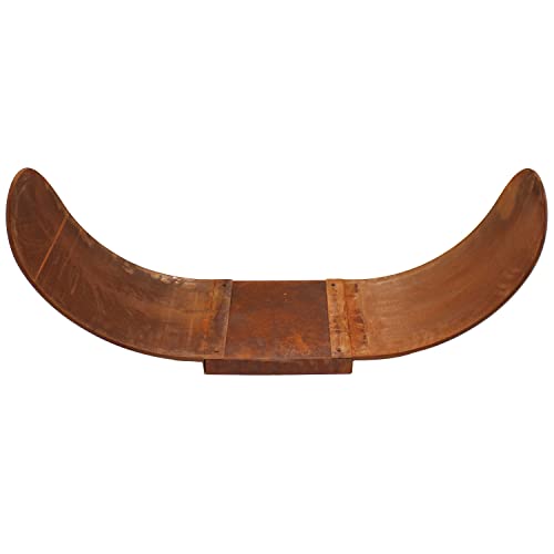 Sunnydaze Curved Firewood Log Rack - Durable Corten Steel Construction with Rust-Like Finish - Easy to Assemble - 4-Foot