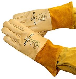 tillman welding safety gloves, 42m, tan