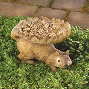 Gifts & Decor Woodland Brown Squirrel Outdoor Birdfeeder (Pack of 2)