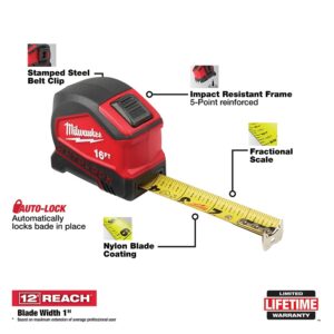 Milwaukee measure tape TAPE MEASURE AUTOLOCK 16FT