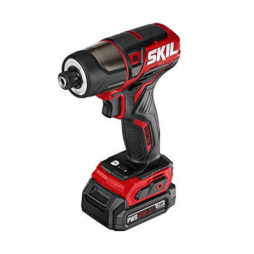 SKIL PWRCore 12 Brushless 12V 1/4 Inch Hex Cordless Impact Driver, Includes 2.0Ah Lithium Battery and Standard Charger - ID574403