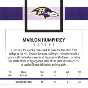 2018 Panini NFL Football #27 Marlon Humphrey Baltimore Ravens Official Trading Card