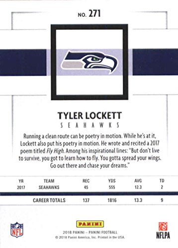 2018 Panini NFL Football #271 Tyler Lockett Seattle Seahawks Official Trading Card