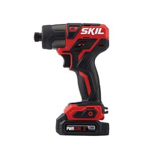 SKIL 2-Tool Kit: PWRCore 12 Brushless 12V 1/2 Inch Cordless Drill Driver and 1/4 Inch Hex Impact Driver, Includes Two 2.0Ah Lithium Batteries and One Standard Charger - CB738501