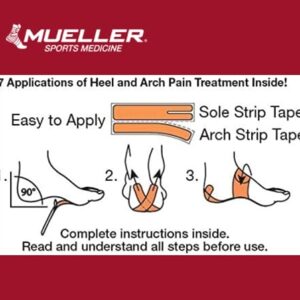 MUELLER Sports Medicine PFTape, Tape for Plantar Fasciitis for Men and Women, Regular, 3 Applications