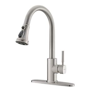 paking kitchen faucet, kitchen sink faucet, sink faucet, brushed nickel kitchen faucets with pull-down sprayer, stainless steel bar kitchen faucet, sweep spray