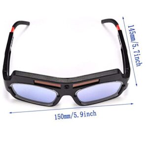 1 Pair Black Solar Auto Darkening Welding Goggle Safety Protective Welding Glasses Mask Helmet, Eyes Goggles Mask Anti-Flog Anti-glare Goggles