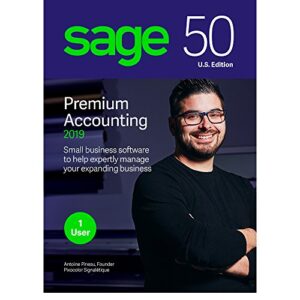 sage 50 premium accounting 2019 – advanced accounting software – safe & secure – inventory tracker – manage jobs & expenses