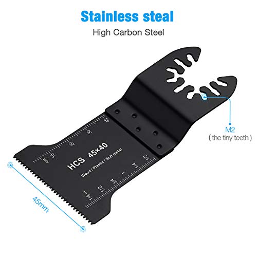 Powerextra 10 Metal Wood Oscillating Multitool Saw Blades Fit Dewalt, Fein, Porter Cable, Black & Decker, Bosch, Dremel, Makita, Craftsman, Ridgid, Ryobi, Milwaukee, Rockwell, Chicago