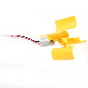 DEWIN DC Motor - DIY Kit Small Motor Micro Vertical Wind Turbines Small Motor Blades Generator Blades Breeze Electricity Generator (Yellow)