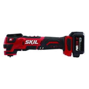 SKIL 3-Tool Combo Kit: Pwrcore 12 Brushless 12V 1/2" Cordless Drill Driver, Oscillating Multitool & Bluetooth Speaker, Includes Two 2.0Ah Lithium Batteries & Standard Charger - CB738801