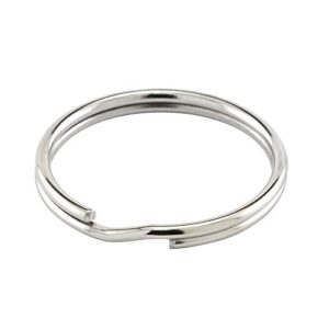 prime-line mp66760 split key ring, 1 in. diameter, tempered steel, nickel-plated (10 pack)