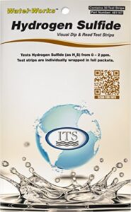 industrial test systems 481167 waterworks hydrogen sulfide water test strips, 30 foil packed tests