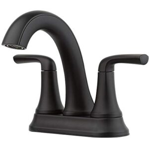 pfister lf-048-lrbb ladera 4 in. centerset 2-handle bathroom faucet in matte black