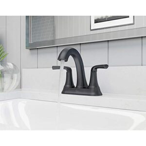 Pfister LF-048-LRBB Ladera 4 in. Centerset 2-Handle Bathroom Faucet in Matte Black