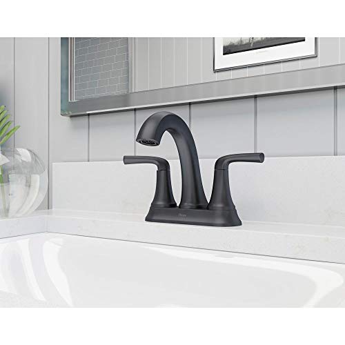 Pfister LF-048-LRBB Ladera 4 in. Centerset 2-Handle Bathroom Faucet in Matte Black